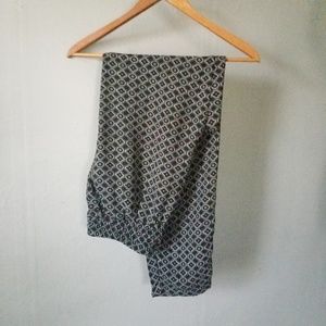 Zac & Rachel Black and White Patterned Straight Leg Pants